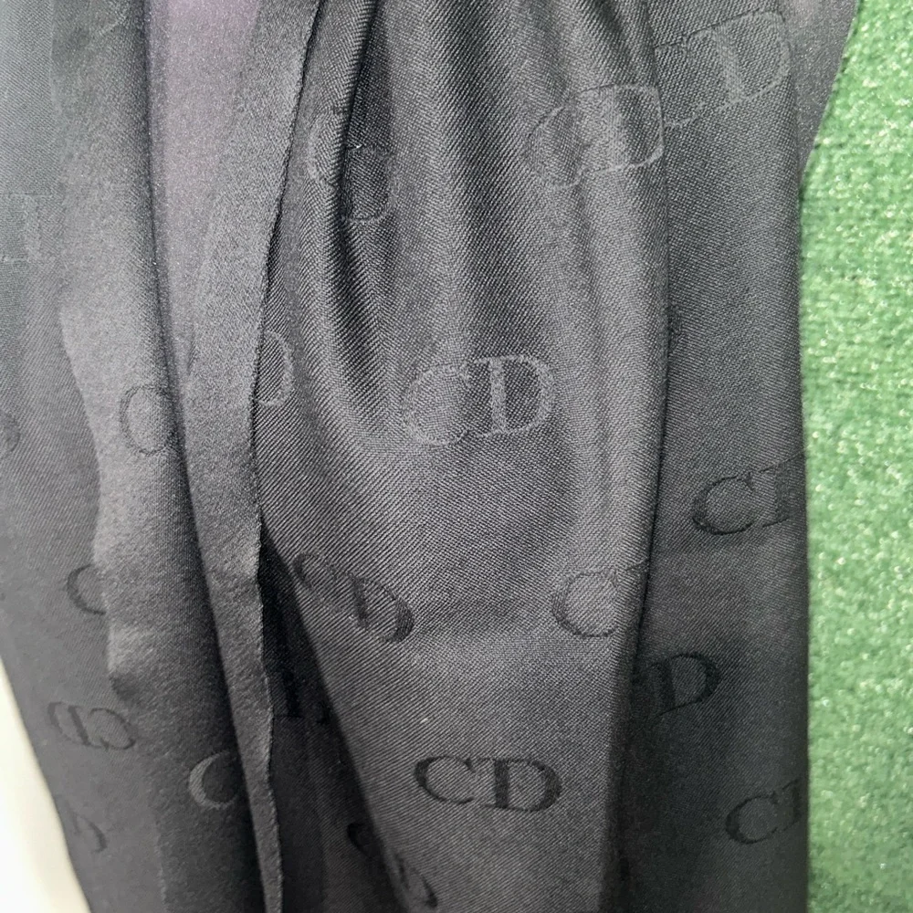 Dior Black CD Monogram Long Scarf‎